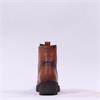 Pepe Saenz Sara Lace Zip Wedge Boot - Tan Leather